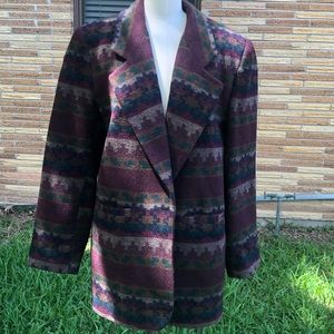 80’s southwestern / Aztec Blazer - size small